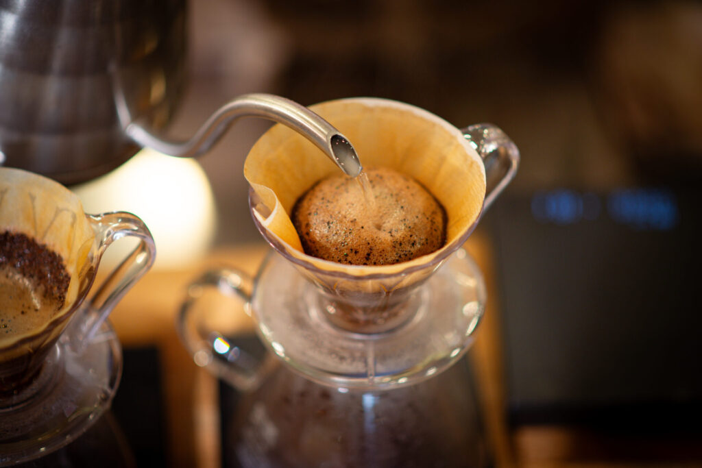 コーヒーの蒸らし